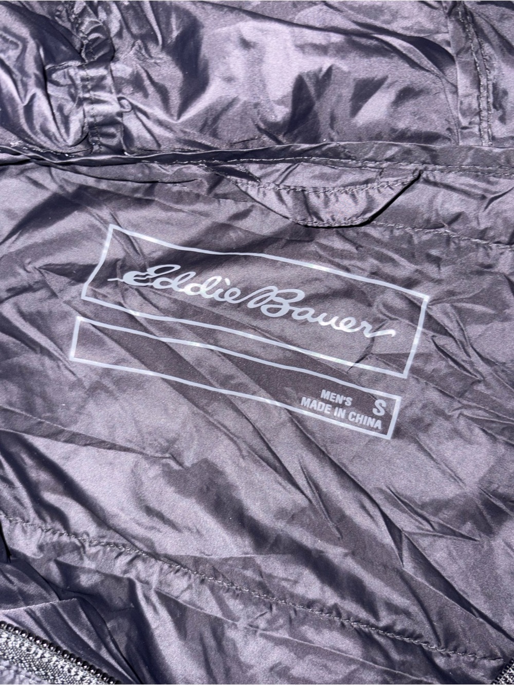 Eddie Bauer Black Hooded Down Puffer Jacket EB650 - Picture 4 of 6